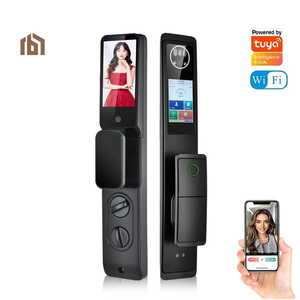 Vollautomatisches Smart-Türschloss mit digitalem Schloss, WLAN-Kamera, 3D-Gesichtserkennung und biometrischer Fingerabdruck-Cloud-Funktion - Product Image 1