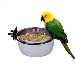 Qualité Supérieure - Offre Spéciale : Meilleur Mangeoire et Abreuvoir en Acier Inoxydable pour Cage à Oiseaux avec Support à Pince - Vente en Gros - Product Image 1