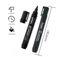 Stylos permanents Foska sans saignement bleu rouge vert noir 4mm pointe fine et pointe biseautée stylo marqueur de peinture avec encre longue durée