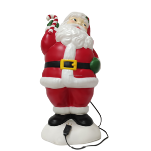 Custom Vintage Style Lighted Blow Mold Santa Claus Christmas Decoration, <b>Large</b> Outdoor Christmas Yard <b>Ornament</b> for Home Garden - Product Image 6