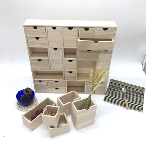Customize Wood Advent Calendar 24 Wood Drawers Box Wood Storage Box