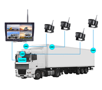 Sistema de Cámara de Marcha Atrás Inalámbrica de 2.4G para Camiones, Monitor IPS de 10 Pulgadas con Cámara IR Impermeable IP68 para Vehículos Comerciales