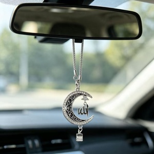 Pendentif de voiture minimaliste en métal, motif ciel étoilé, orné de diamants, à suspension directe, pour rétroviseur, style Asie du Sud-Est, pour le marché international - Product Image 3
