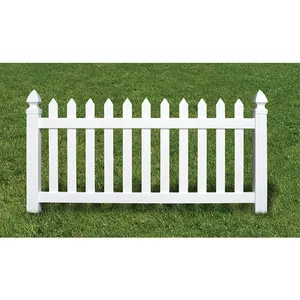 Suerte de valla de jardín 6ft H X 8ft W granja blanco vinilo privacidad piquete pvc de esgrima