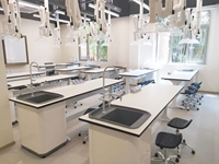 Pharmacie scolaire cadre en acier armoire en bois Table de laboratoire mobilier de laboratoire mobile banc mural
