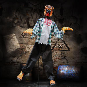 Inducción Hombre Lobo Halloween grande eléctrico mecánico Ghot esqueleto Reaper guadaña muerte espantapájaros Caballero bruja Decoración - Product Image 1