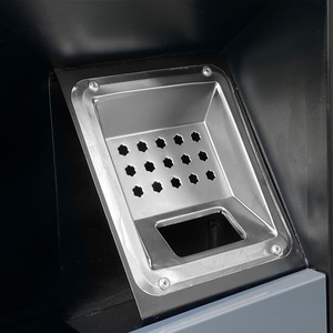 Outdoor trash cans, four-compartment galvanized and painted, three-compartment fruit peel <b>bins</b>, <b>large</b> capacity sanitation trash - Product Image 4