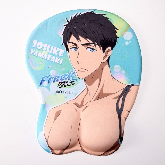 OEM Custom Printed Adult Home Office Mouse Pad Sexy Anime Gel 3D Ergonomic Wrist Support Anti-Slip Irregular Shape for Male