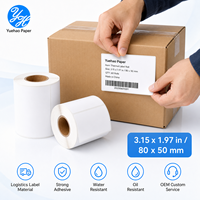 Rouleau d'étiquettes thermiques directes 80x50mm, revêtement supérieur, autocollant, pour codes-barres et entrepôts
