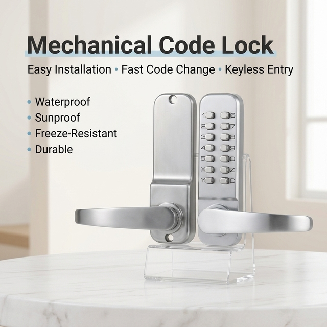 High Security Waterproof Keyless Entry Door Lock Easy to Install Mechanical Combination Lock