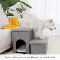 Rampe d'accès robuste de luxe pour chiens et chats, avec coussin en mousse et housse amovible lavable, design personnalisé – Meilleure vente