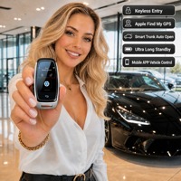 CF920 Kunci Mobil Pintar Universal Layar Sentuh LCD Kunci Mobil Remote Tanpa Kunci Anti Hilang untuk Semua Kendaraan dengan Tombol Start