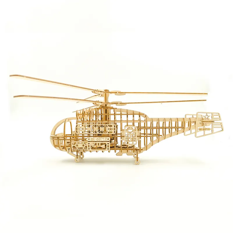 Modelo de kits de construção novo, ideias de produto 2022 avião, diy, quebra-cabeça de madeira 3d, montagem manual em avião de madeira, modelo, brinquedo edu