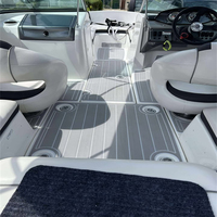 Tapis de pont en mousse EVA imitation teck pour plateforme de bain et cockpit de bateau Yamaha SX 190 (2012-2018), style SeaDek MarineMat, auto-adhésif