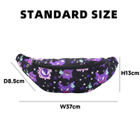 Sac banane étanche en nylon à motif de fruits personnalisé avec fermeture éclair, sac de poitrine bandoulière de voyage à motif de dessin animé, idéal pour les festivals, avec logo