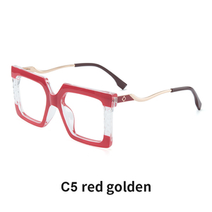 Visualmate Văn học thời trang và nghệ thuật vuông Eyewear TR90 kim loại chống ánh sáng màu xanh phụ nữ cảnh tượng kính quang học khung - Product Image 5