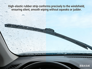 Essuie-glaces multifonctionnels pour voiture YKWB – <span class=keywords><strong>Prix</strong></span> usine – Lames souples sans armature pour nettoyage de vitres de voiture - Product Image 3