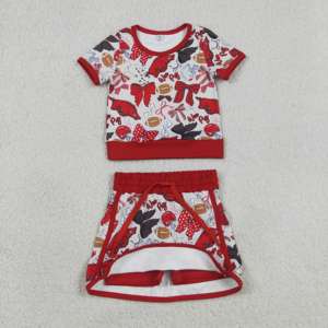 Nouvel ensemble décontracté pour petites filles : T-shirt, jupe-short et sous-short, idéal pour l'école, les équipes, les mascottes, les cheerleaders et les tenues d'entraînement pour enfants. - Product Image 2