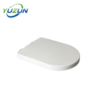 Abattant de toilettes en plastique PP Yuzun MOD617, style moderne, forme en U, fermeture douce, dégagement rapide, silencieux