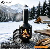 Cheminée extérieure à bois OEM ODM, foyer en fer pour patio, jardin, camping, chauffage extérieur