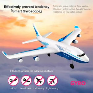 Avión Planeador Eléctrico con Control Remoto G2 2.4G, Modelo de Avión de Ala Fija de 2 Canales, Avión RC de Espuma Anticaídas con Luz LED - Product Image 2