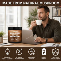 Poudre de café instantané aux champignons biologiques OEM Marque Blanche – Énergie, concentration, immunité et digestion – Poudre de café aux champignons