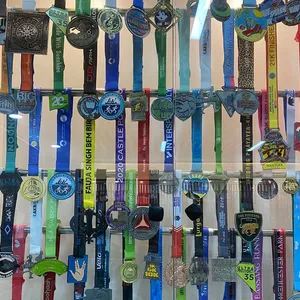 Premio personalizzato in esecuzione medaglie sportive in metallo per maratona di mezzo quarto con nastro - Product Image 6