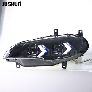 Conjunto de Faros Delanteros LED JUSHUN para <span class=keywords><strong>BMW</strong></span> X6 E71 2008-2014, Faros Delanteros Mejorados de Alto Brillo en Forma de Flecha - Product Image 6