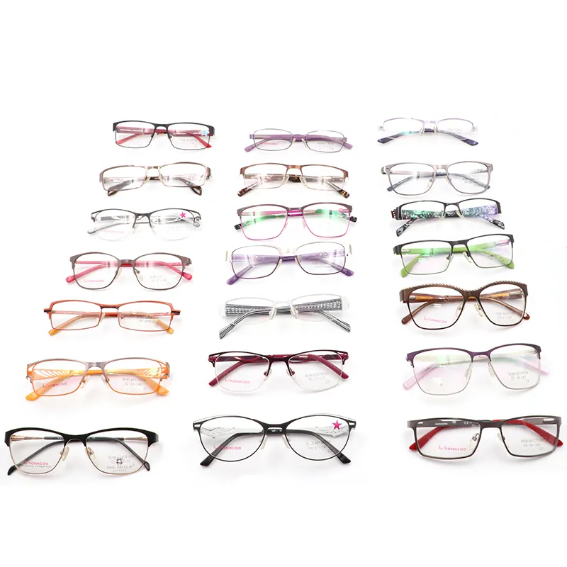 AST001 Ready Stock Classic Mixed Zufällig sortierte optische Brillen brillen mit rostfreiem Rahmen