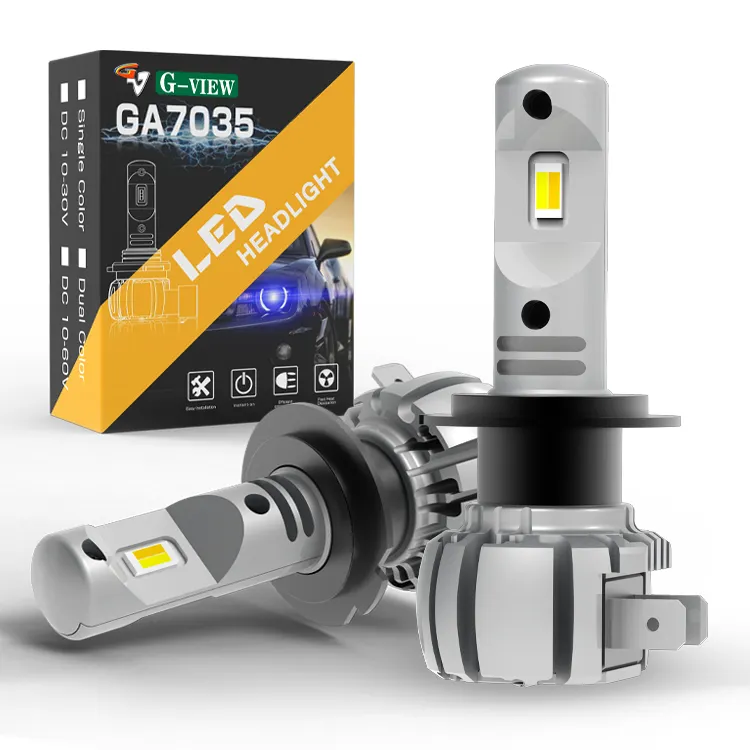 Gview GA7035 araba aksesuarları LED far lambaları ve sis işık ampüller 40w 6000lm beyaz altın sarı limon yeşil sis H7 led ampuller