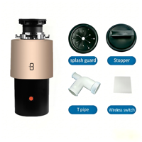 Broyeur de déchets alimentaires électrique domestique Bone-Hammer 1 CV, haute vitesse, grande capacité continue, en acier inoxydable BH100 sans fil 3800