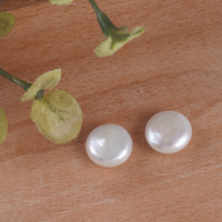 Perles d'eau douce perles en gros appariées 10-11mm11-12mm blanc forme de pièce de monnaie perle d'eau douce naturelle perles en vrac pour la fabrication de bijoux