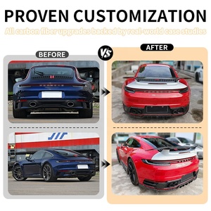 Pour <span class=keywords><strong>Porsche</strong></span> <span class=keywords><strong>911</strong></span> 992 Carrera 4S GTS <span class=keywords><strong>911</strong></span> Targa Turbo Facelift SD Style GT Aerokit aileron de coffre arrière - Product Image 3