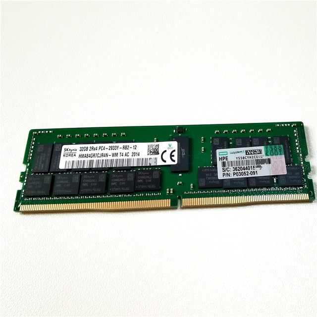 HPE Server Ram Memory P00924-B21 P03052-091 32GB 2Rx4 PC4-2933Y-R