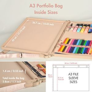 A3 Leather <b>Binder</b> Portfolio for Artists and Painters Gift Ideas for Art Supplies Includes Leather Padfolio and <b>Folder</b> - Product Image 6