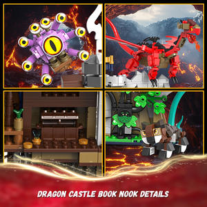 NUEVO 7158 Dragon and Dungeon, Bloques de Construcción de Plástico ABS, Juguete de Bricolaje, Sujetalibros, Regalo Unisex para Niños - Product Image 3
