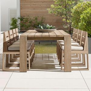 Veranda bahçe açık eğlence masaları ve sandalyeler otel tatil köyü restoran uzun masa veranda Villa tüm hava tüm hava masa - Product Image 2