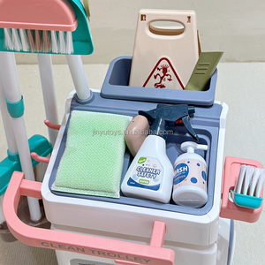 Juego de Herramientas de Limpieza del Hogar Simuladas para Niños, Aspiradora, <span class=keywords><strong>Escoba</strong></span>, Carretilla de Juguete, Caja de Regalo para Niños - Product Image 2