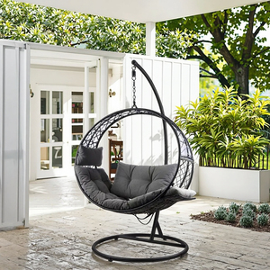 Leisure OEM ODM Modern Design PE Rattan Hanging Chair Patio <b>Swing</b> Outdoor Furniture <b>for</b> Villa Hotels Parks Schools - Product Image 2