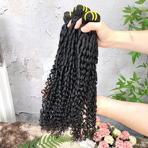 Venta al por mayor de extensiones de cabello humano virgen vietnamita rizado de grado 12A, paquetes de cabello rizado Pixie, proveedor de tramas de cabello. - Product Image 3