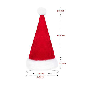 Chapeau de Père Noël en feutre imprimé numérique 100 % acrylique de haute qualité personnalisé pour adultes - Décorations de Noël en gros - Product Image 3