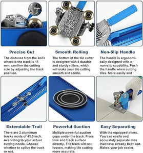 Coupe-carreaux manuel pour carreaux grand format 2,3/3/3,8 m, guide de coupe pour dalle en grès cérame Dekton, guide de coupe manuel, rail de guidage, traçage, poussoir - Product Image 5