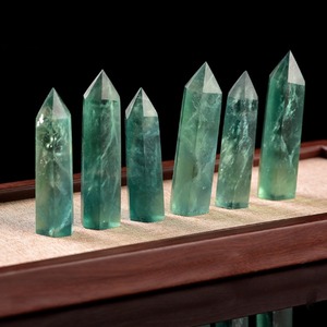 <span class=keywords><strong>Fluorite</strong></span> vert naturel de <span class=keywords><strong>cristal</strong></span> de quartz brut point baguette mode - Product Image 2