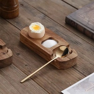 Plateau en <span class=keywords><strong>bois</strong></span> <span class=keywords><strong>massif</strong></span>, assiette de table, plateau de présentation décoratif pour restaurant, avec compartiments pour tasses, couteaux et fourchettes - Product Image 3