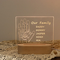 Acrylique effaçable écrire babillard calendrier bureau ornements décoration Transparent lumineux Led veilleuses
