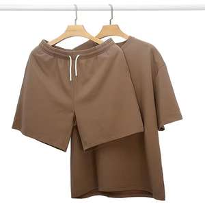 衣類-ベンダー夏メンズ衣装ツーピースショーツTシャツストリートカジュアル2ピースパンツTシャツメンズセット - Product Image 2