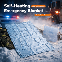 Couverture auto-chauffante active pour la prévention de l'hypothermie, meilleure que la couverture d'urgence traditionnelle en feuille de Mylar pour les secours en extérieur