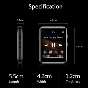 Benjie 1.8 pollici altamente sensibile Full Touch Screen lettore Audio supporta formati MP3 e WAV per i giovani uomini - Product Image 3