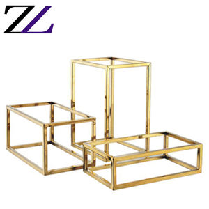 Cibo mobili rotonda rettangolo buffet ristorante attrezzature <span class=keywords><strong>pasticceria</strong></span> visualizza dessert di alta tè livello di lusso del basamento della torta nuziale - Product Image 4