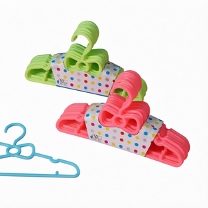 Cintres en plastique antidérapants pour vêtements d'enfants et de bébés, gain de place pour le rangement des vêtements dans le placard - Product Image 1